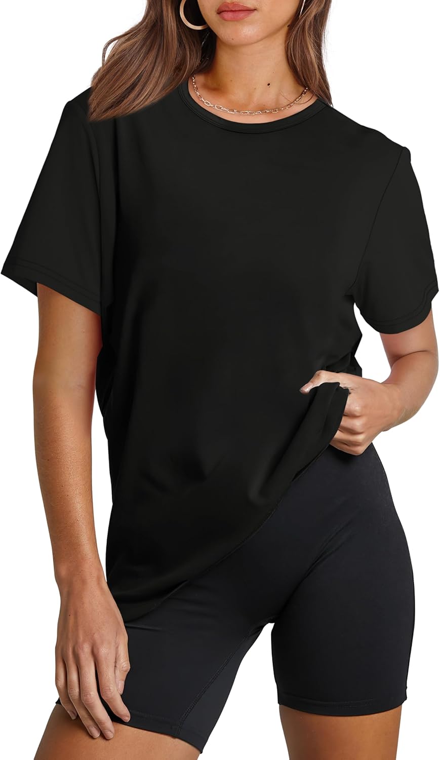 workout tops for women upf 50 breathable quick dry loose fit t shirt outdoor yoga running hiking gym tee top